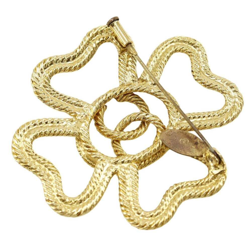 CHANEL Vintage Gold Logo Brooch - Picture 2 of 8
